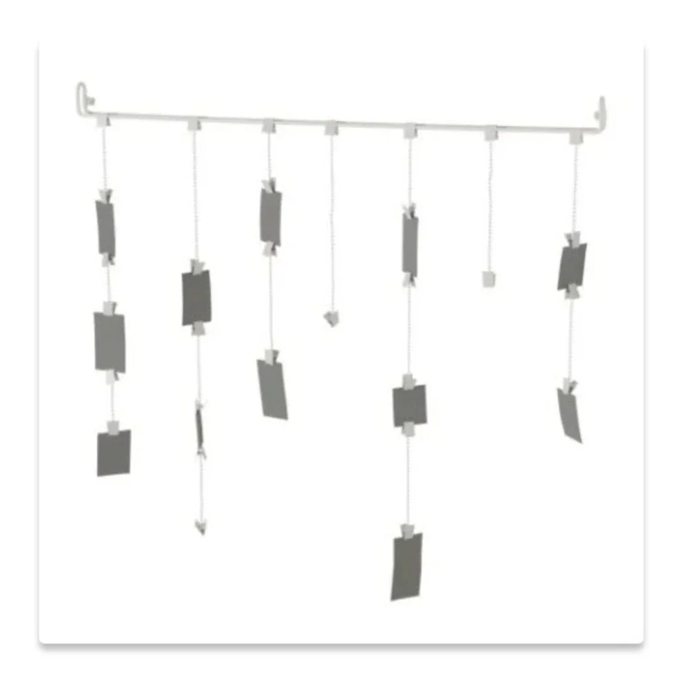 Ikea Fiskevik Photo Clip Hangers 101.510.36 NEW Photo Hanging Bar with Clips HTF
